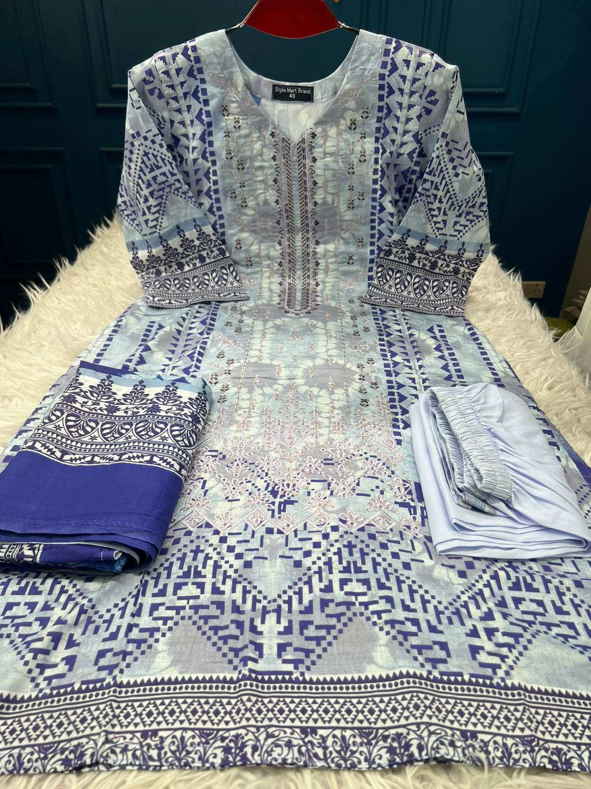 BIN SAEED Ash Stitched Salwar Kamiz - 1350