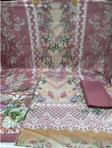 Unstitched Printed Lawn Collection - onion 850