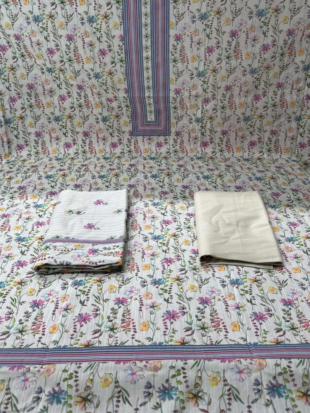 Step Cotton Glowing Olive Lawn Set - 950