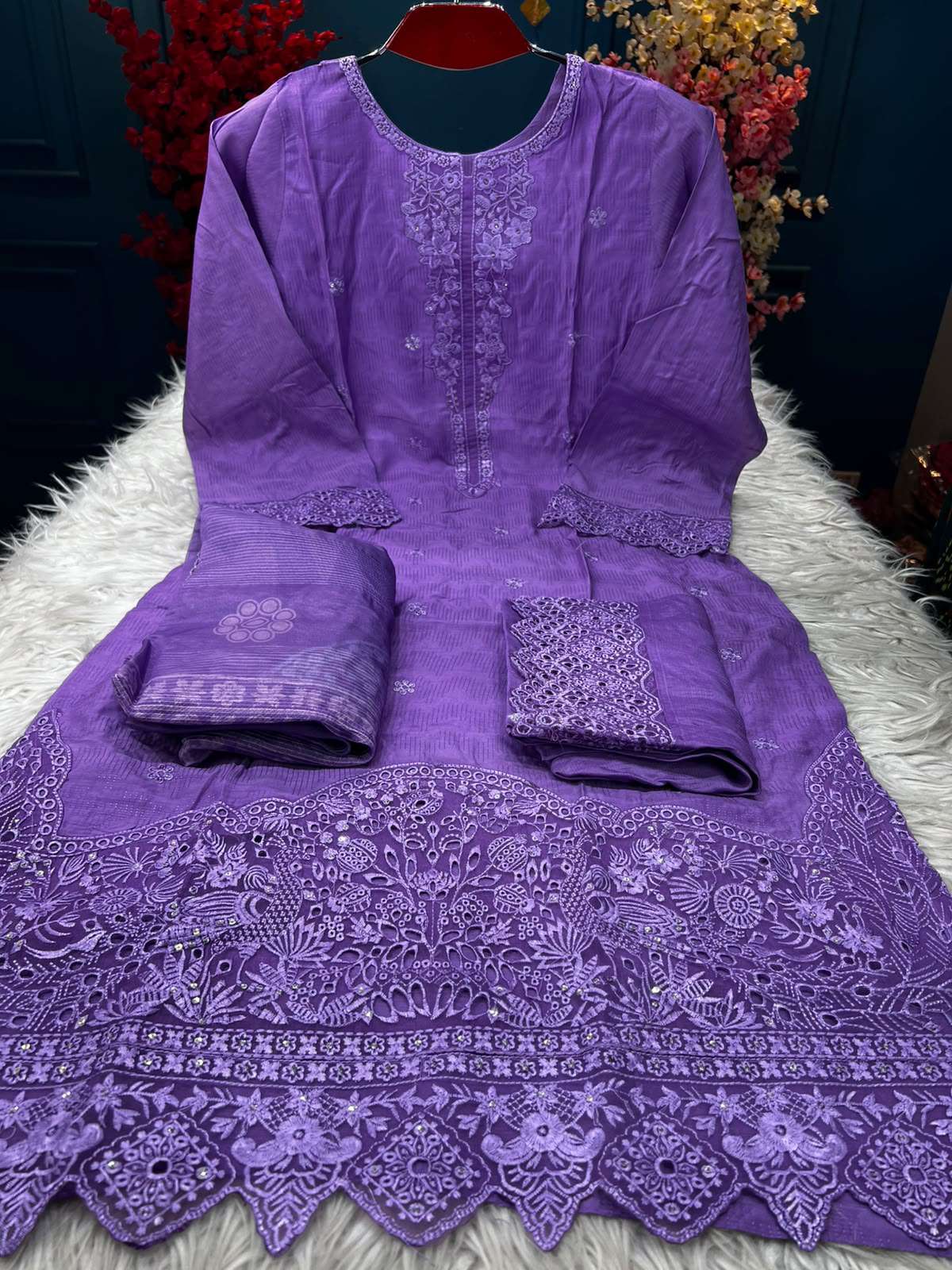 Reon Cotton Lavander Dress - 1700