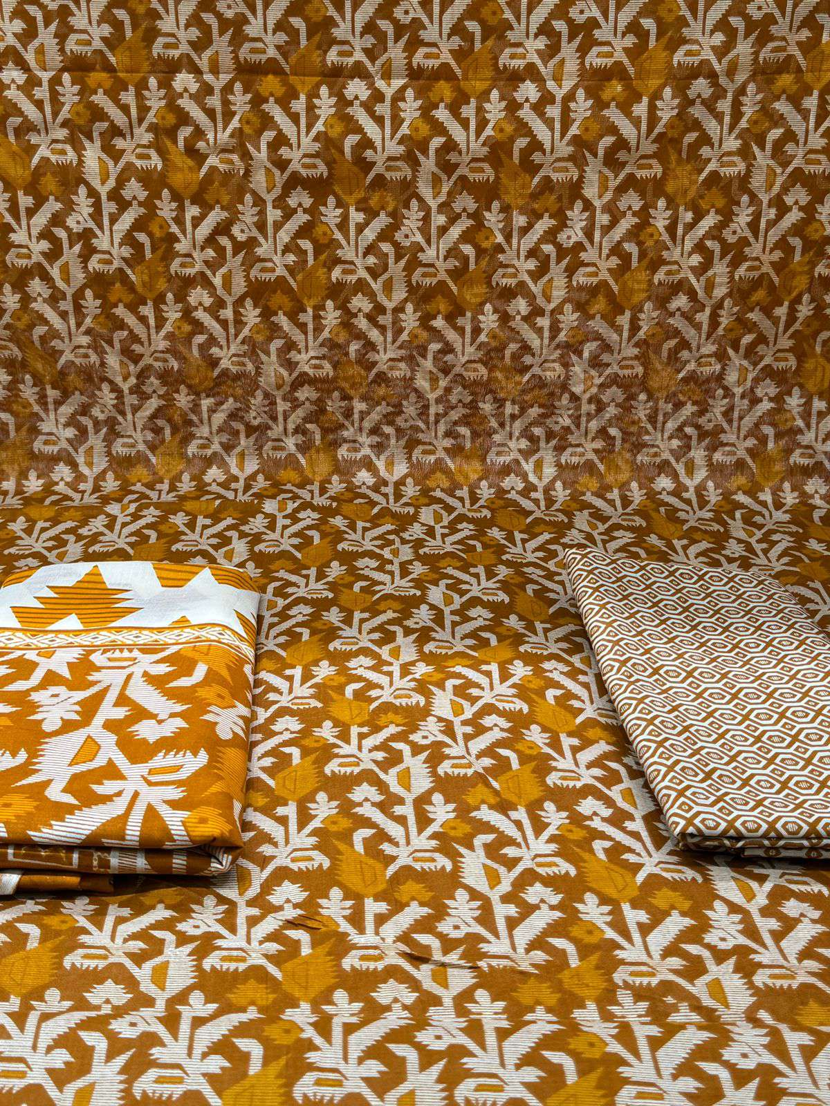 Vintage Style Slub Cotton Mustard - 999