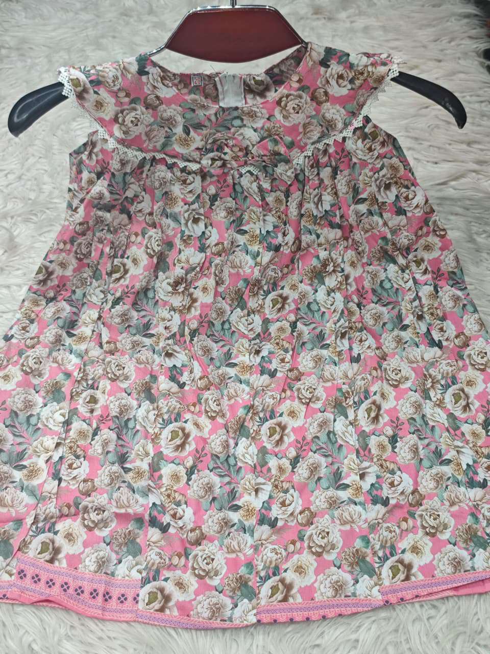 Pink Flowery Baby Dress