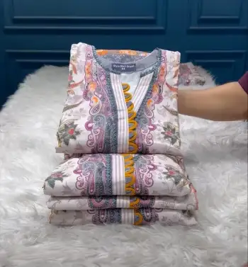 Premium Quality Luxury Lawn Stitched Collection - 1100 Multi ASH