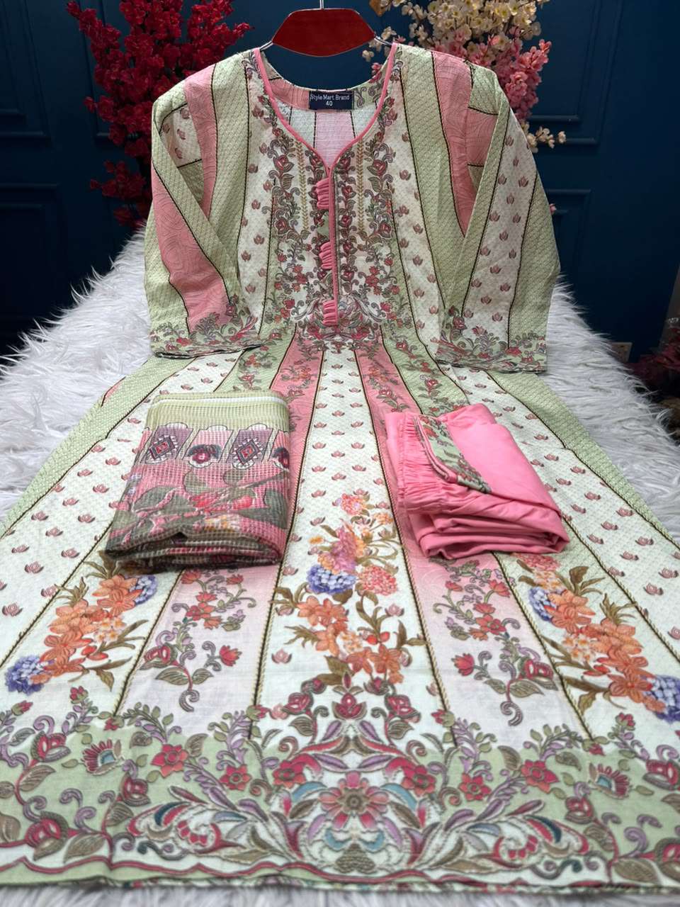 Phulmoti Step Cotton ready Blush Set - 1150