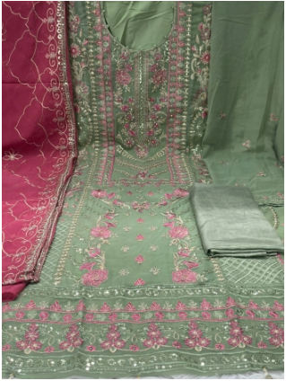 NEW Arraivals Premium Quality Luxury Chiffon Unstitched Collection - 1650 Lemon