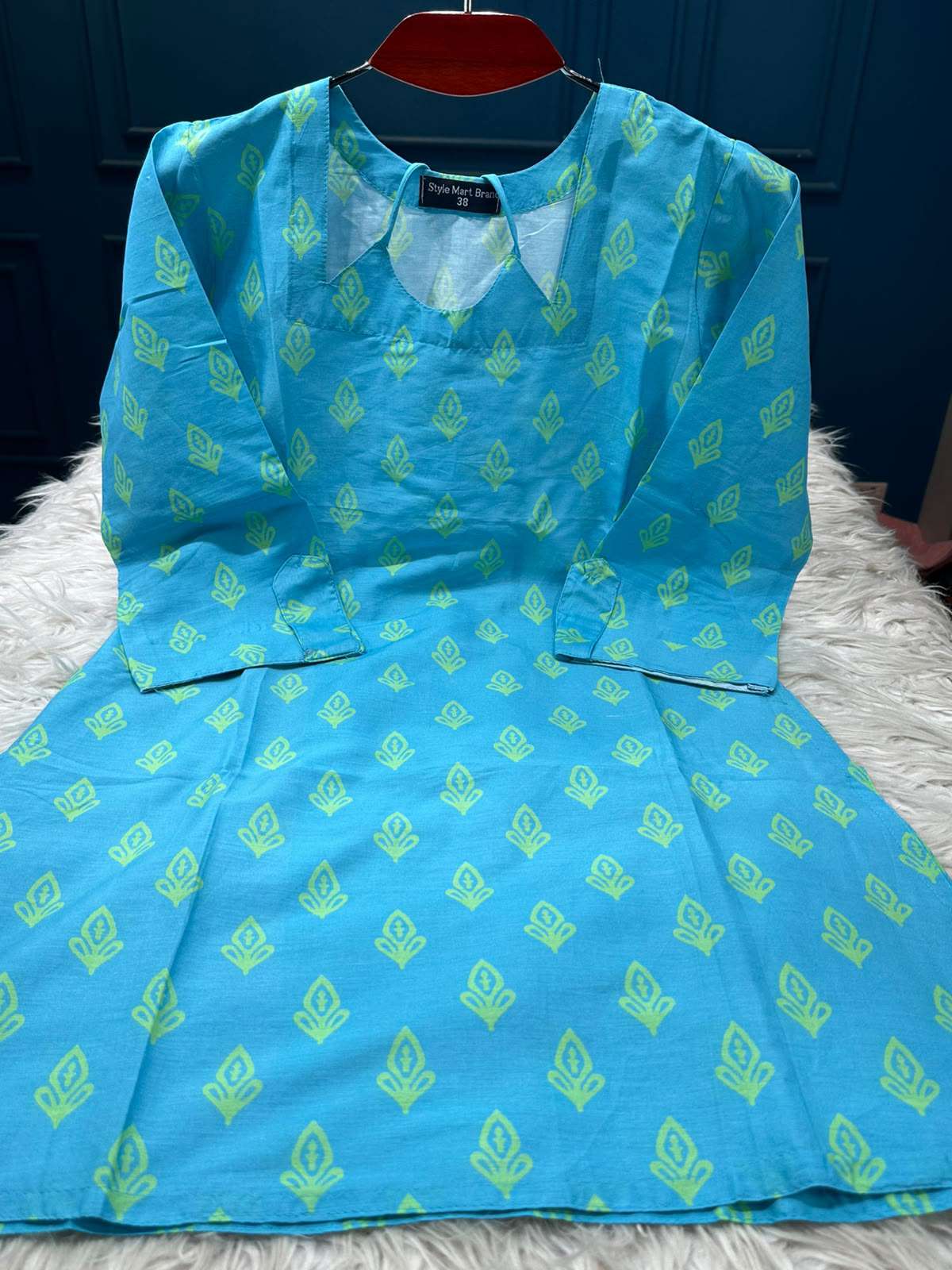 Stunning Sky Cotton Kurti