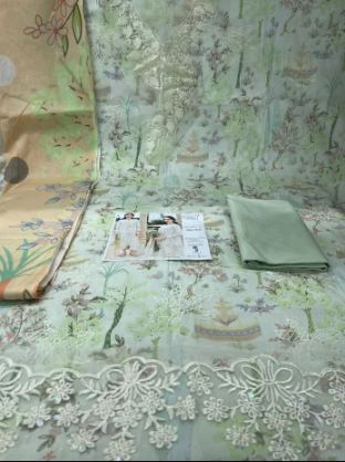 Premium Quality Pakistani Catalogue Unstitched Collection - 1750 Lemon