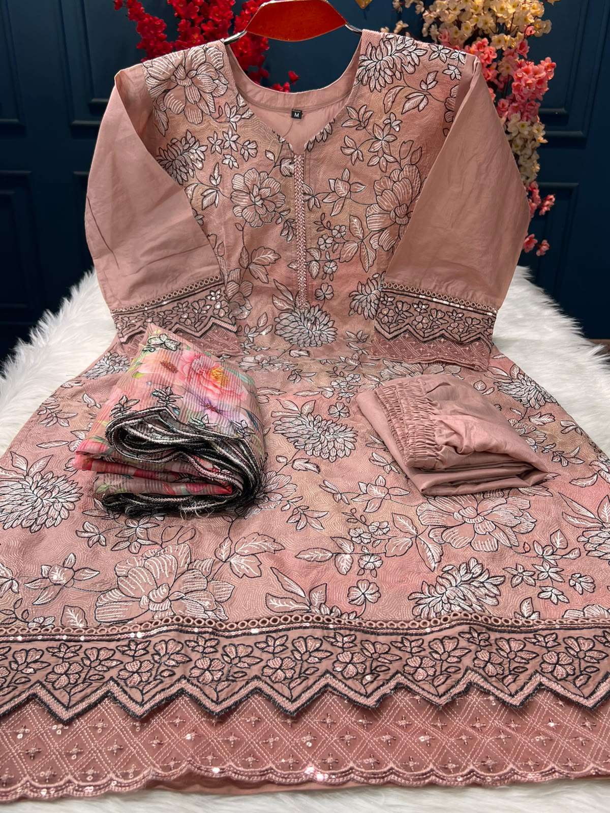 Fashionable Dusty Rose Salwar Kamiz - 2000