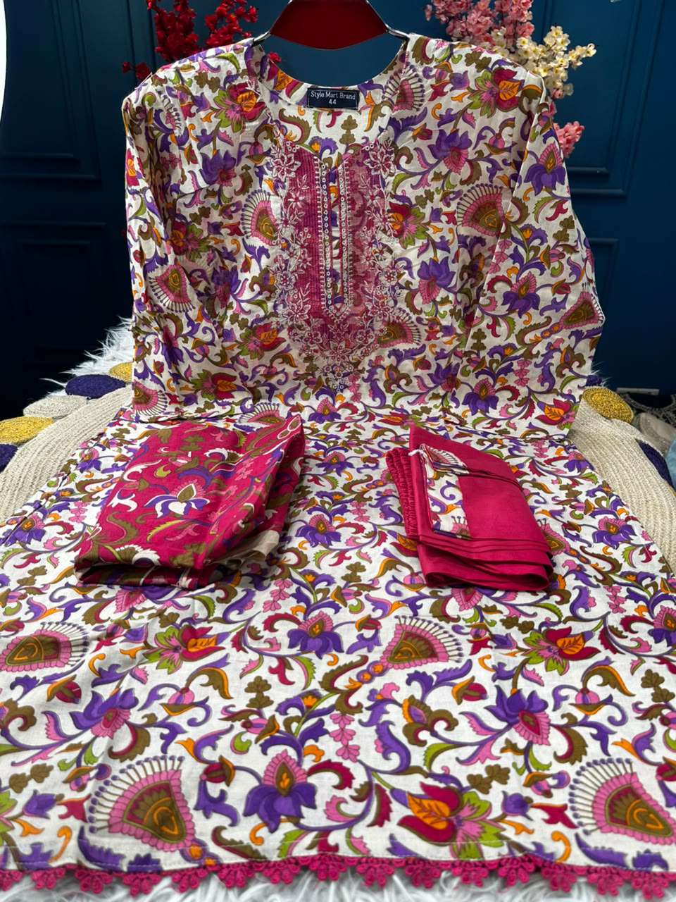 Ganga Purple Stitched Wear - 1050