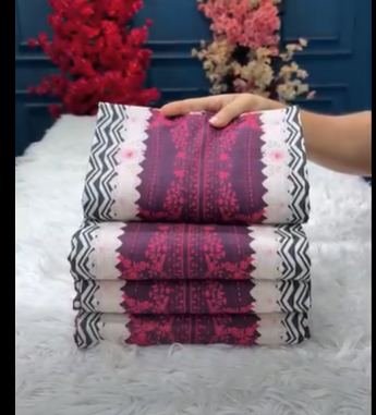 Crimson Maroon Unstitched Luxury Lawn - 1150