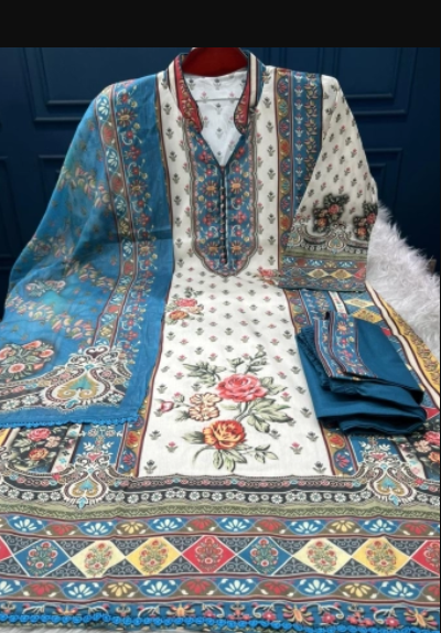 Premium Quality Luxury Lawn Stitched Collection - 1100 Torey