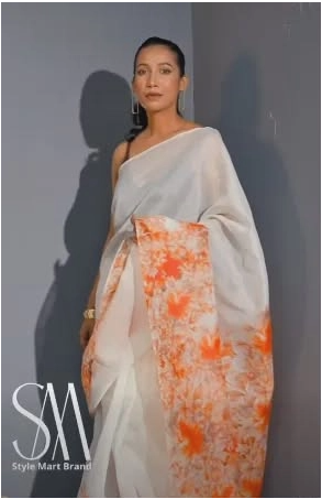 Premium Quality BOISHAKHI SHAREE Collection - 1160 White