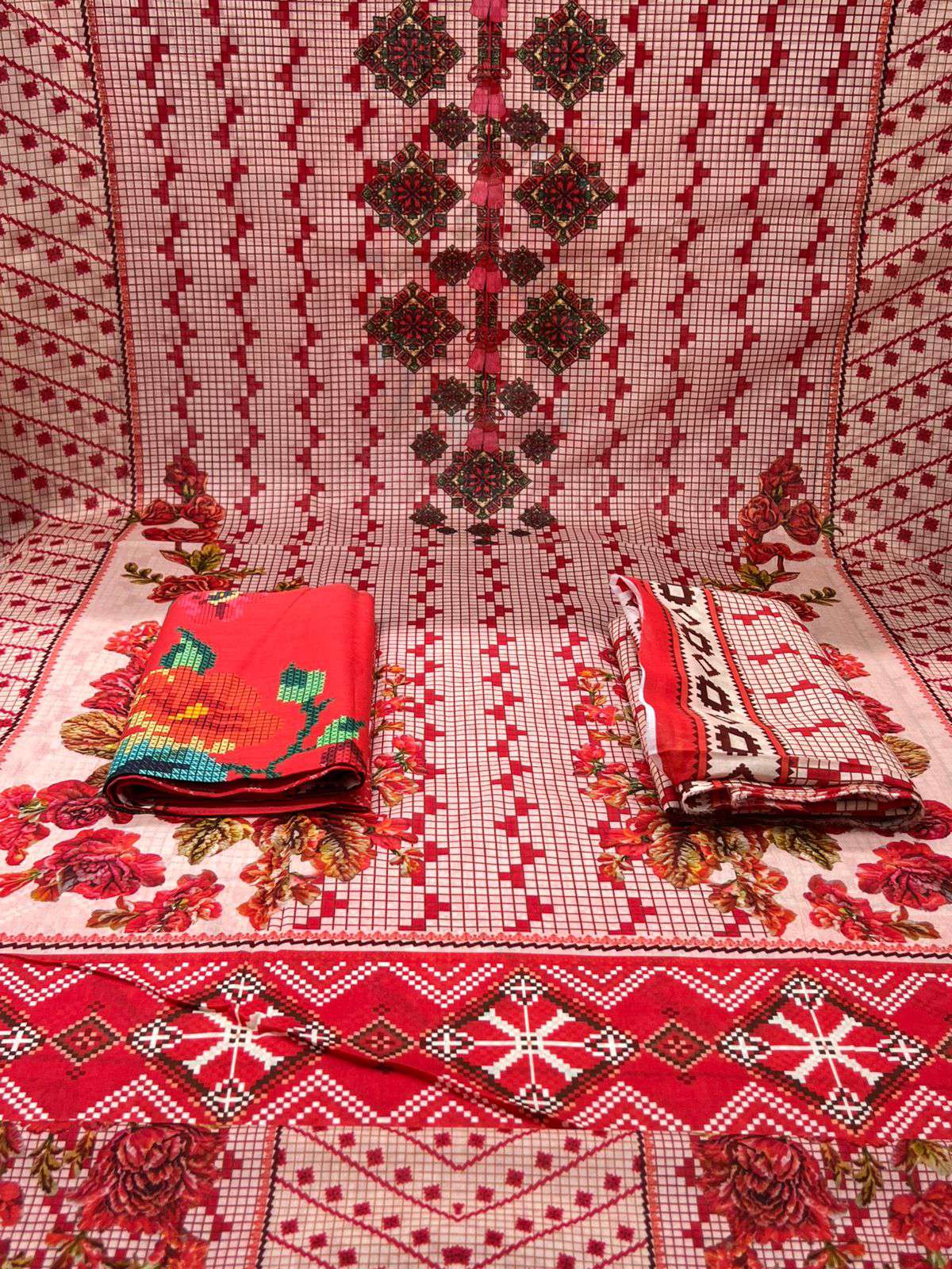 Expensive Lawn Unstitched Collection - 1100 Multi