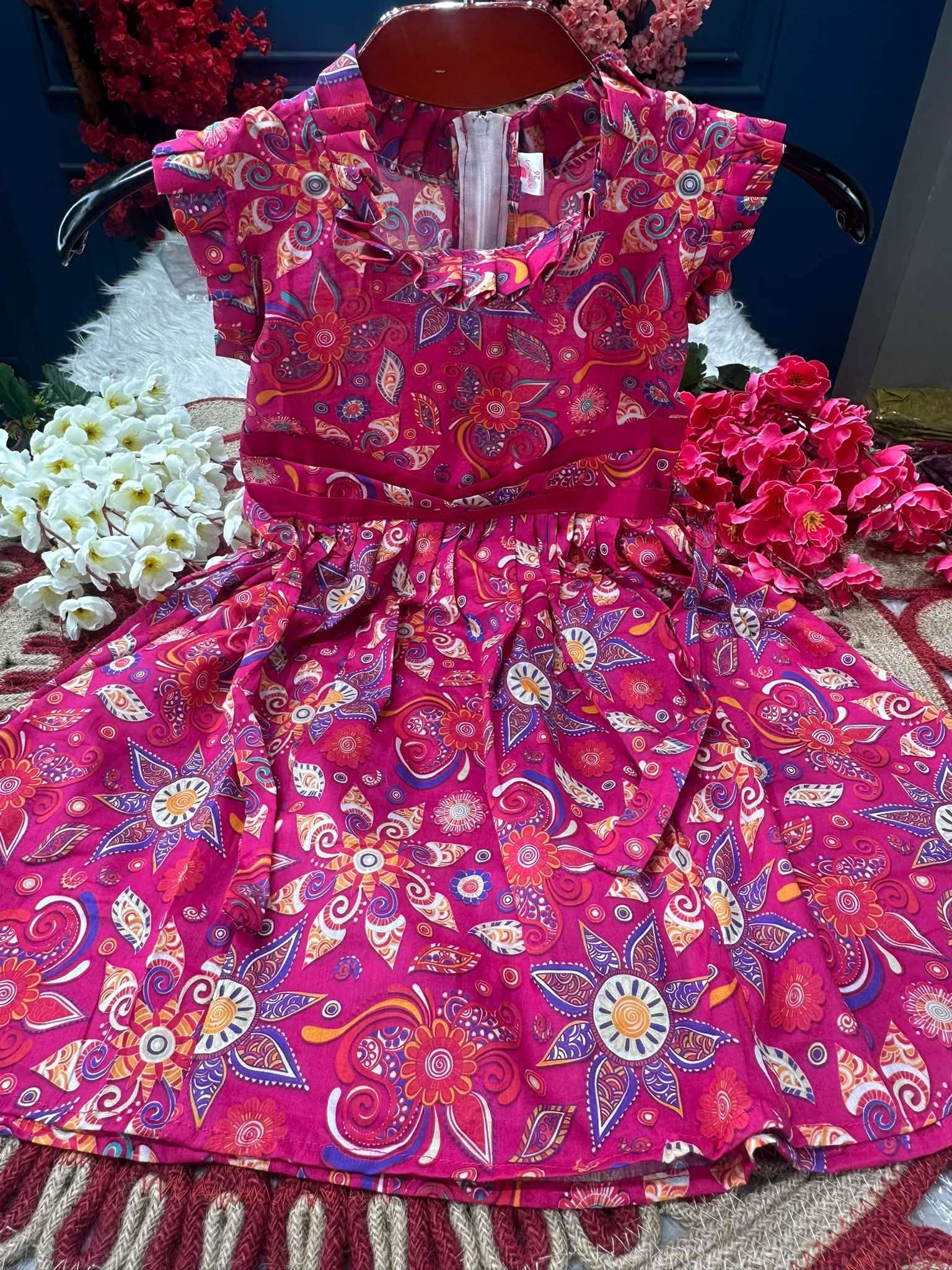 Mandala Printed Baby Dress