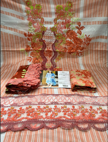 Pink Unstitched Salwar kamiz - 1800