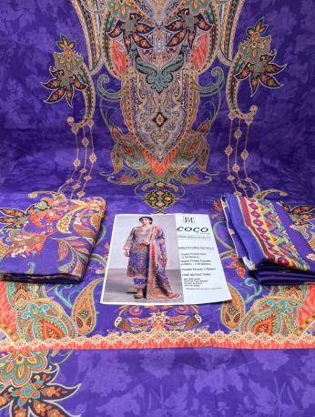 COCO Special Pakistani Inspired Stitched EID Cotton Collection - 1250 Purple