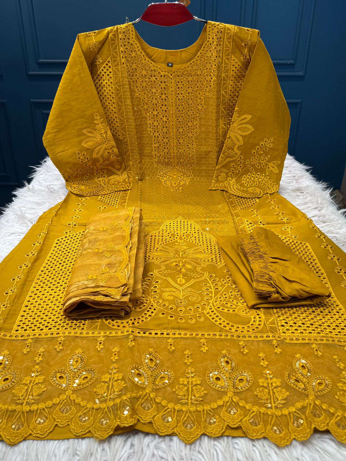 Fashionable Mustard Salwar Kamiz - 2500