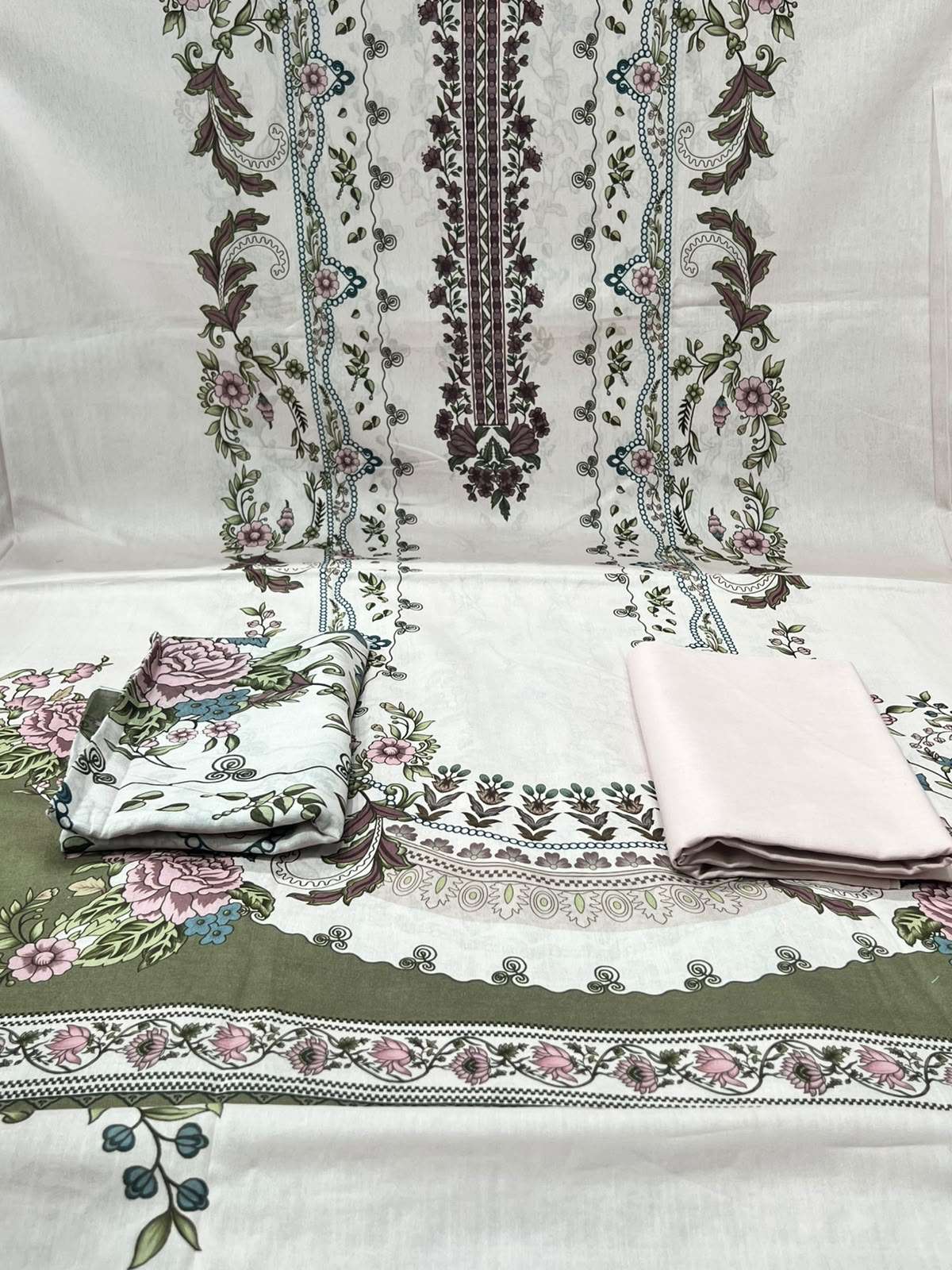 Crimson Light Beige Unstitched Luxury Lawn - 950