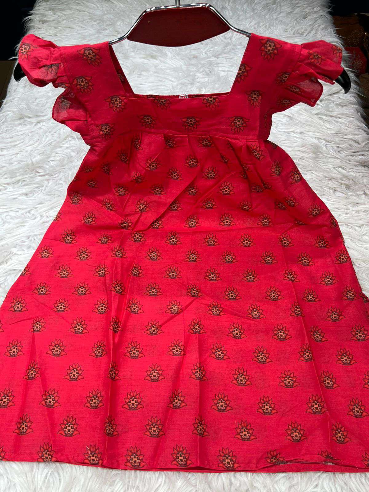 Dark Red Baby Frock