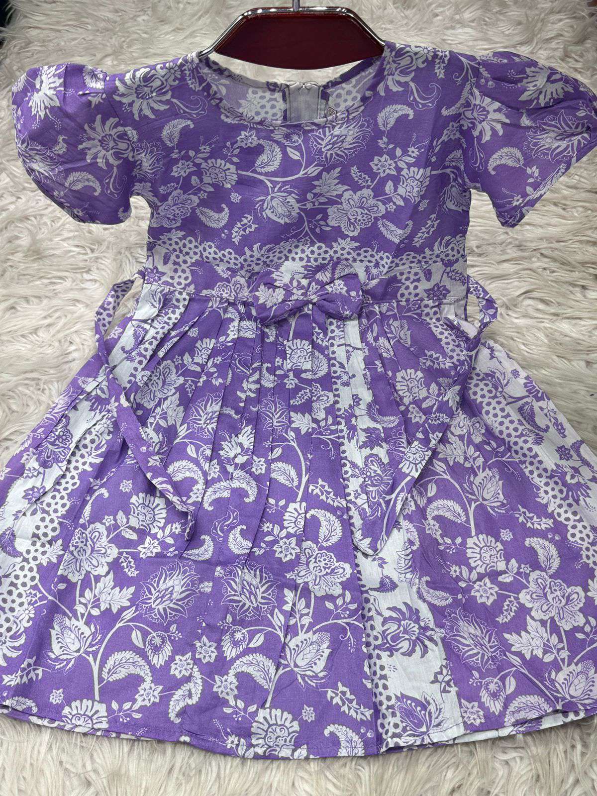 Baby Lavender White Floral Frock