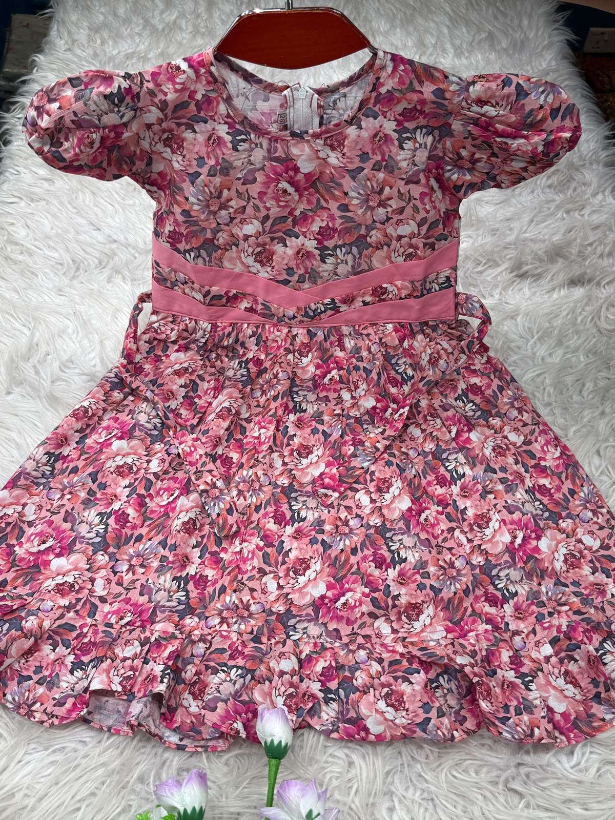 Pink Mixed Baby Frock