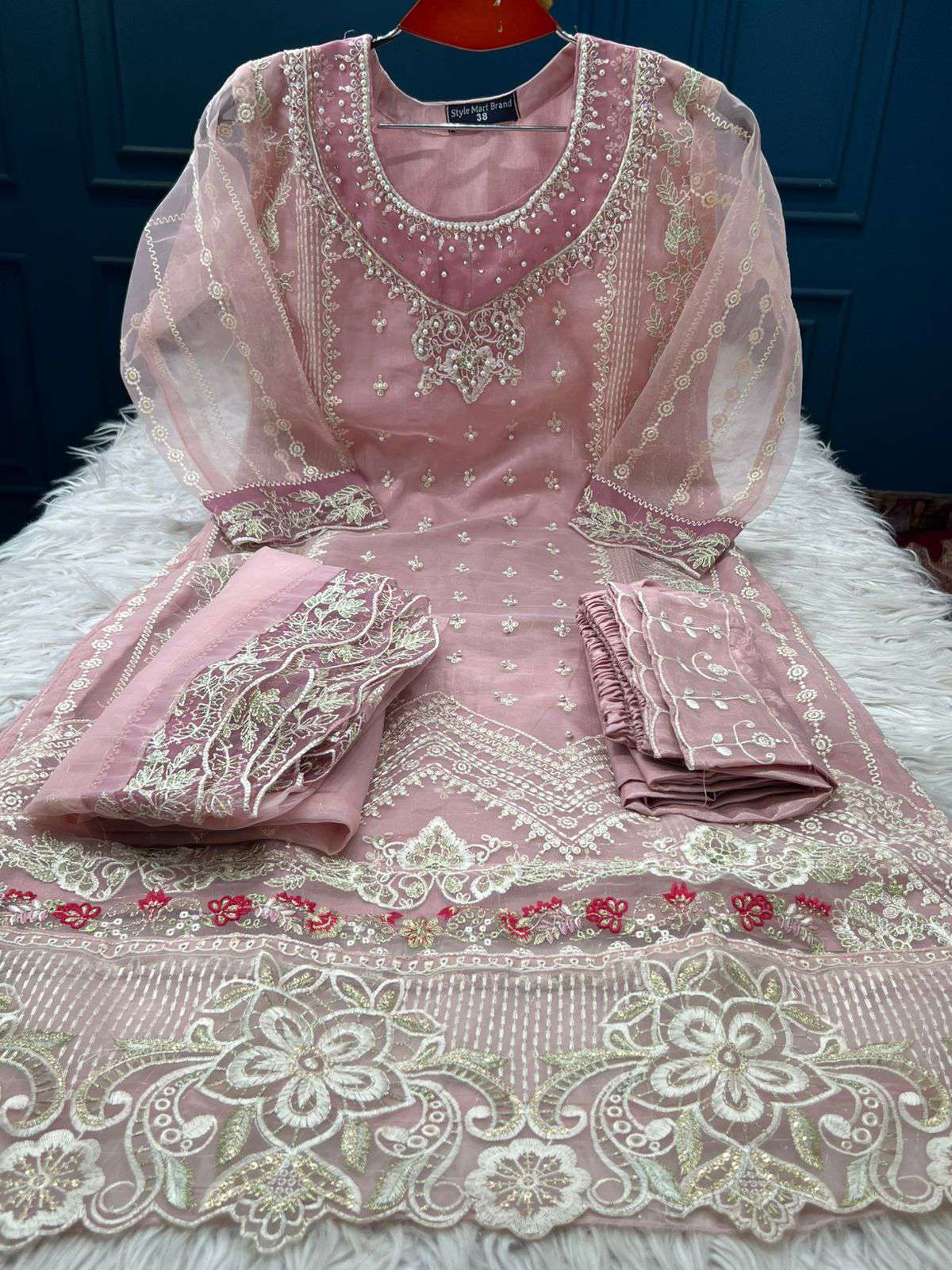 NOORS Pakistani Inspired Stitched Party Collection - 2270 Baby Pink 4