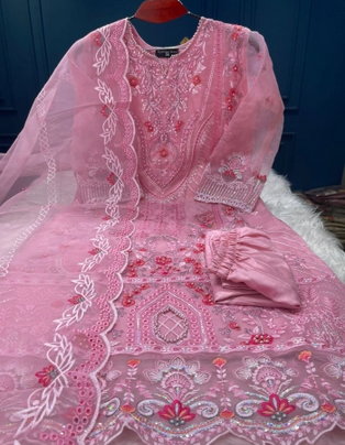 New Arraivals Pakistani Cetalogue Pure Organza Stitched Collection - 2150 misty