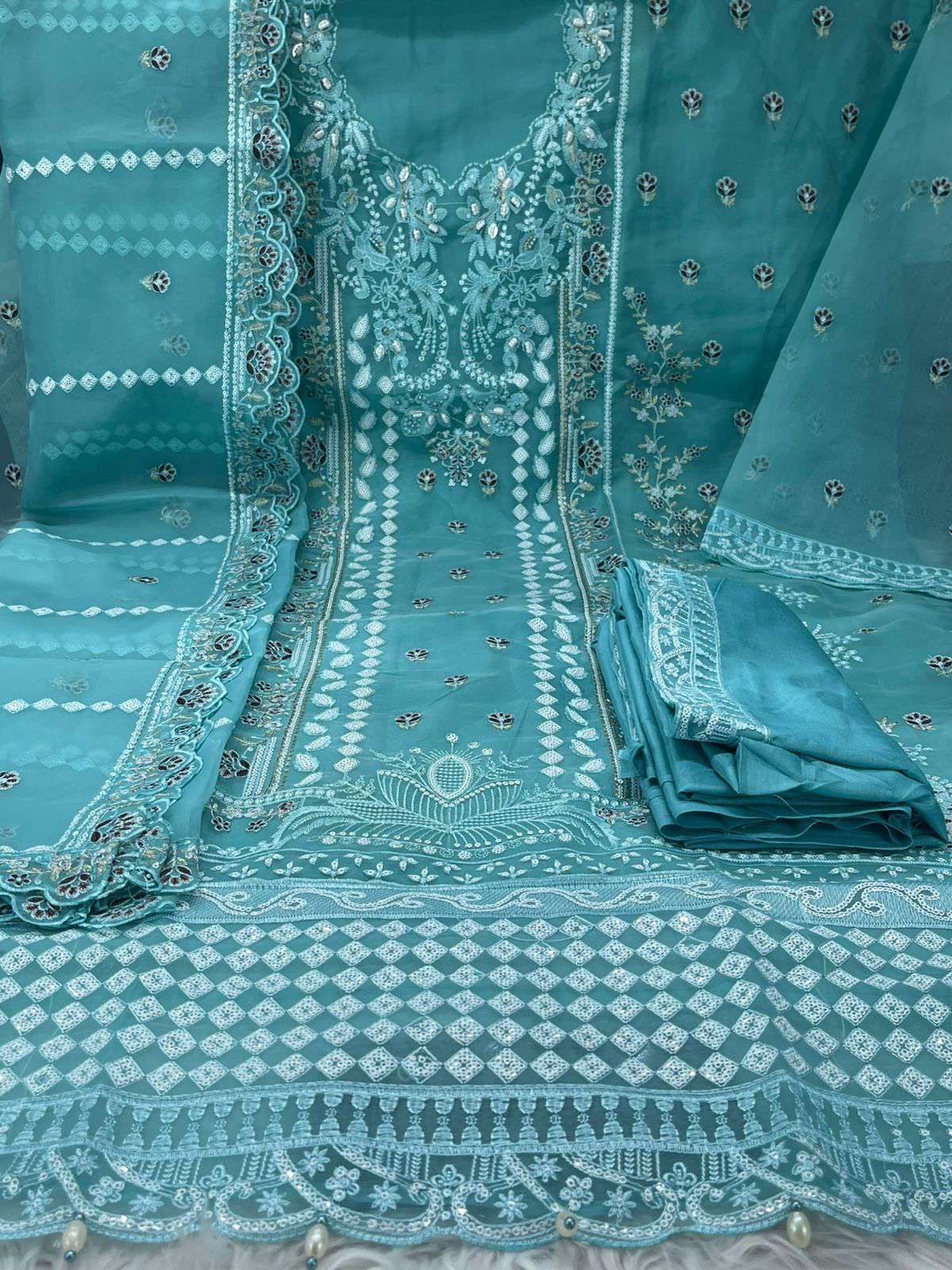New Arraivals Pakistani INSPIRED Pure Organza Unstitched Collection