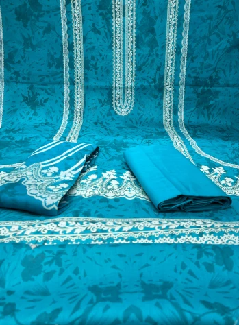 Premium Quality Unstitched Printed Lawn Collection - 850 Sky