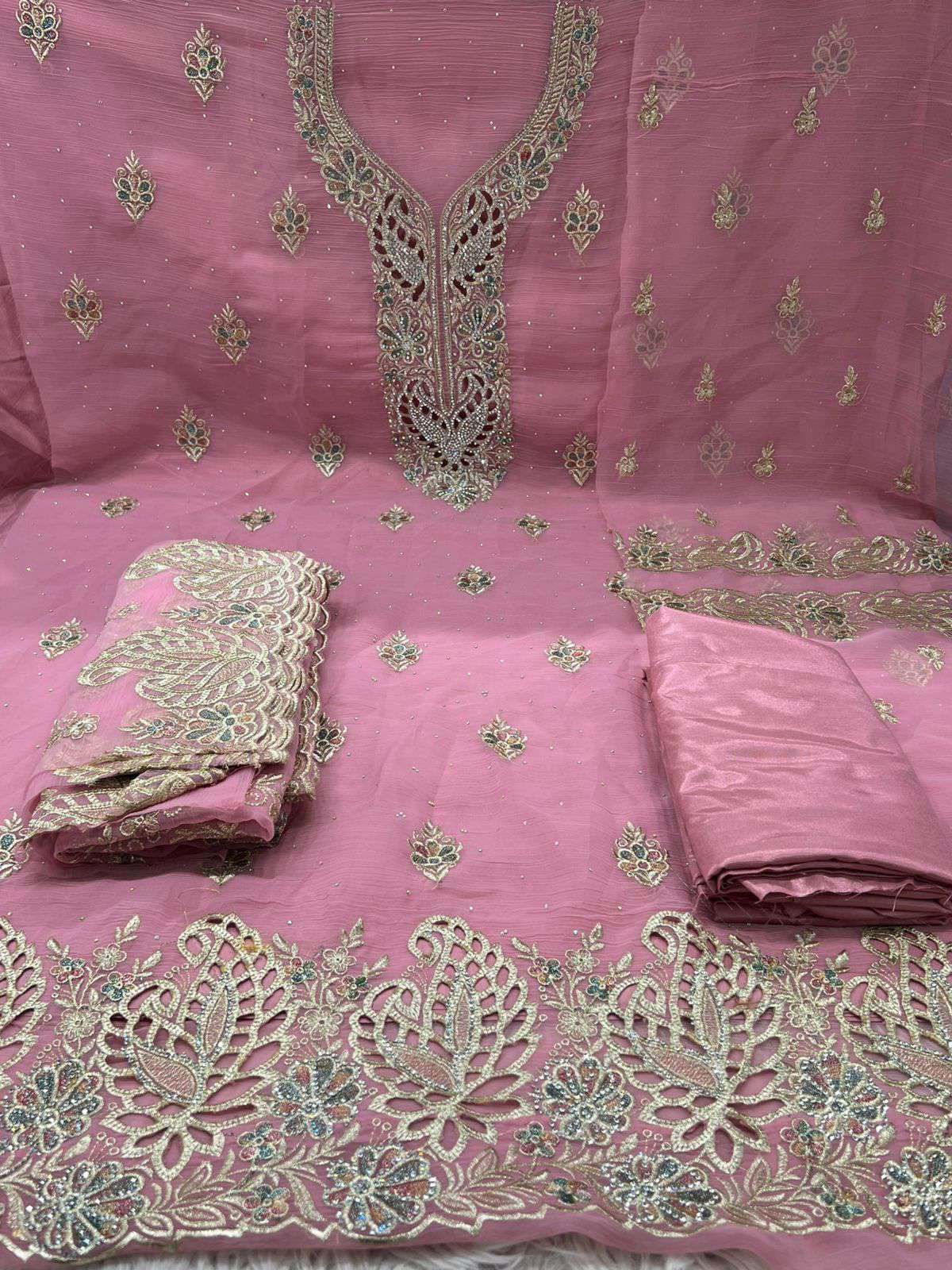 Exclusive Pakistani Inspired Kanchi Pure Unstitched Party Collection - 2700 Misty Colour
