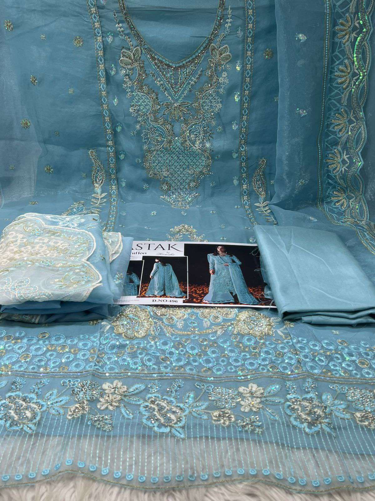 JOHRA Silk Unstitched Salwar Kamiz - 2100