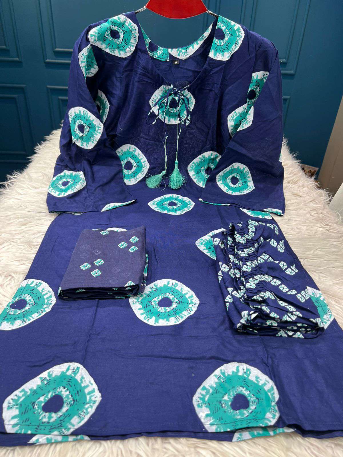 Soft Lilen Navy Blue Cotton Wear - 999