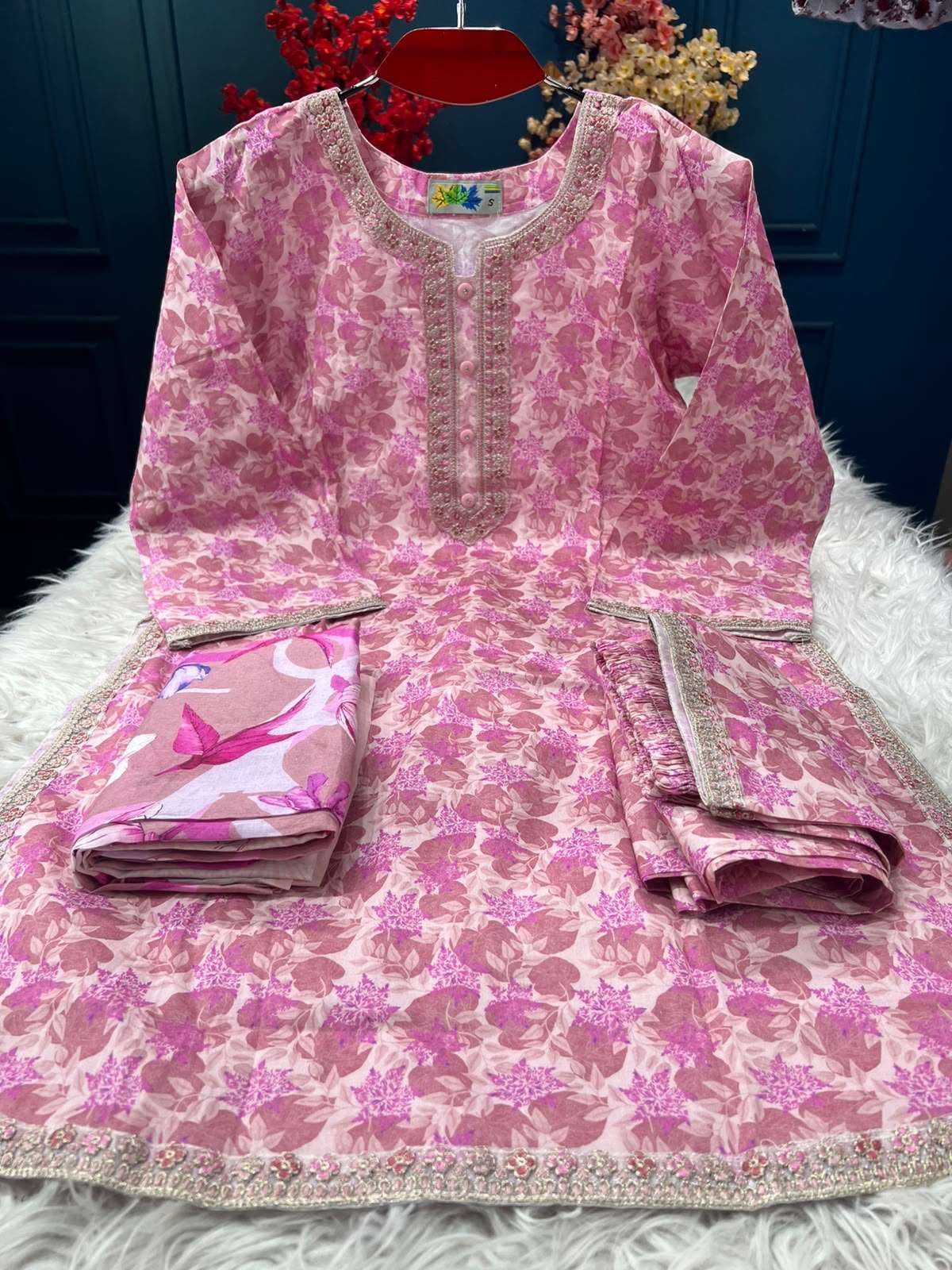 Farshi Cut Pink Dress - 1100