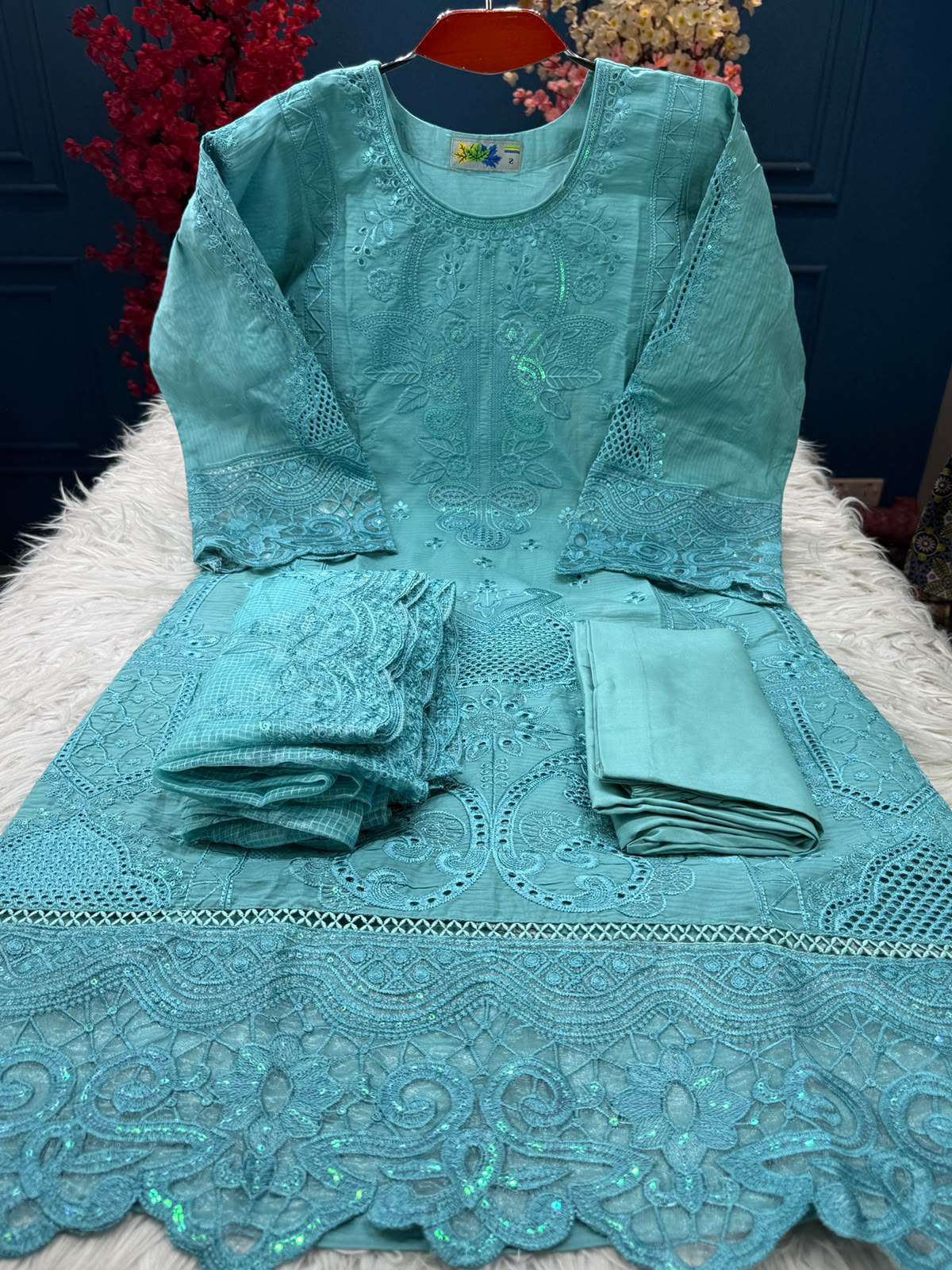 Boutique Side Trail Sky Party Suit - 1950