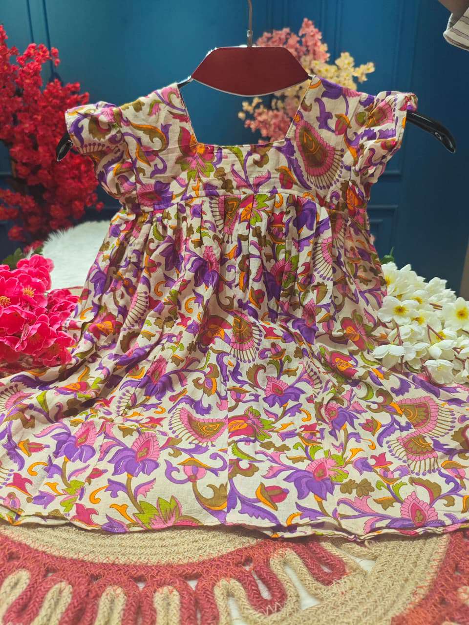 Adorable Ganga Purple Baby Frock