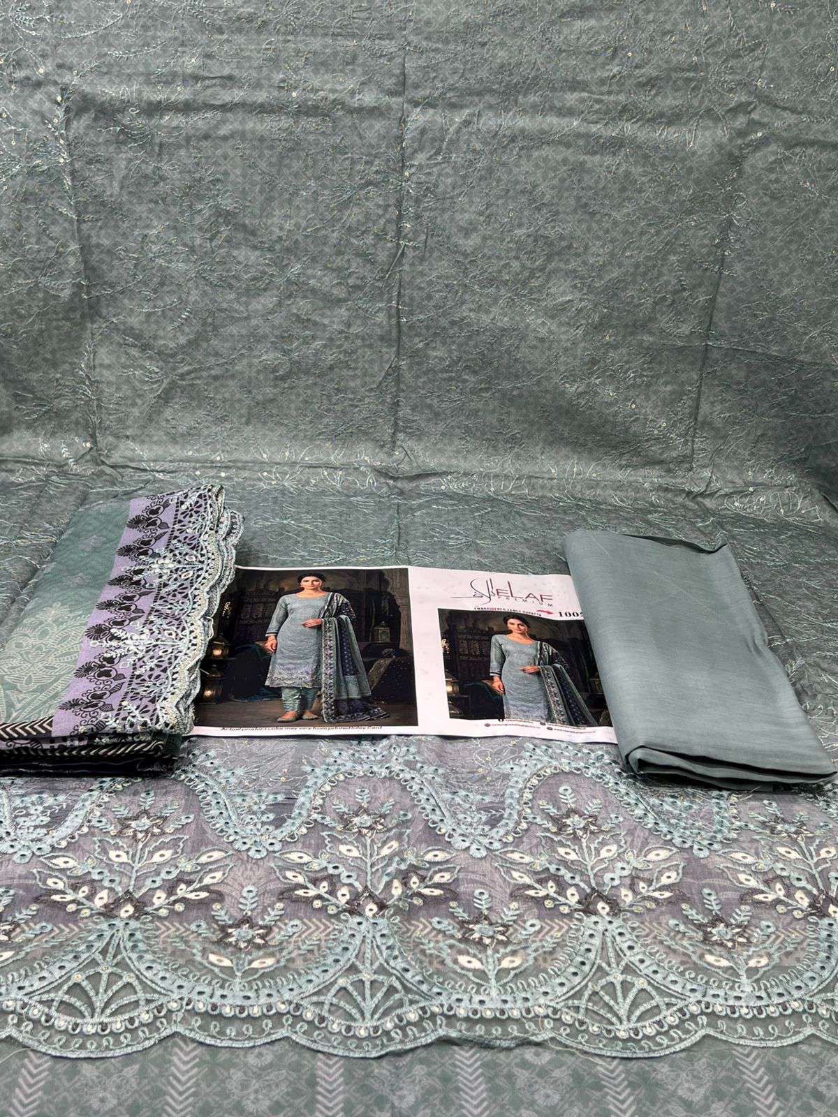 Pakistani Inspired Switch Cotton Collection - 1600 Sea Green