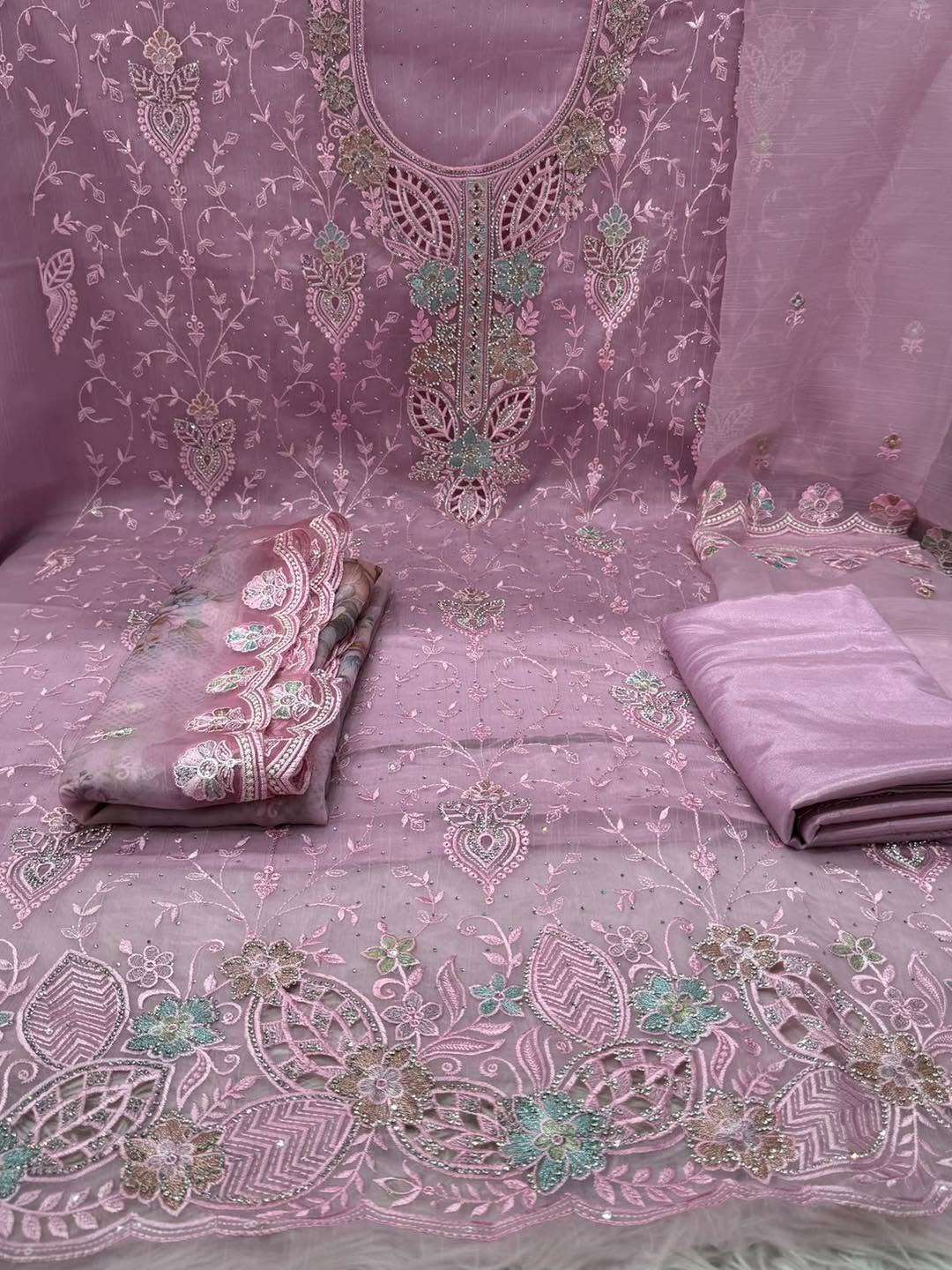 Dazzling Embroidered Festive Pink - 2500