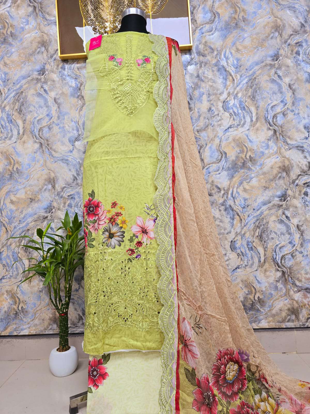 Premium Quality SUNSHINE Pakistani Inspired Unstitched Collection - 1900 Lemon
