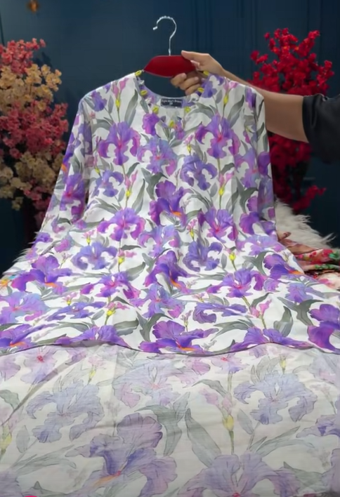 Stunning Lavander Cotton Kurti - 499