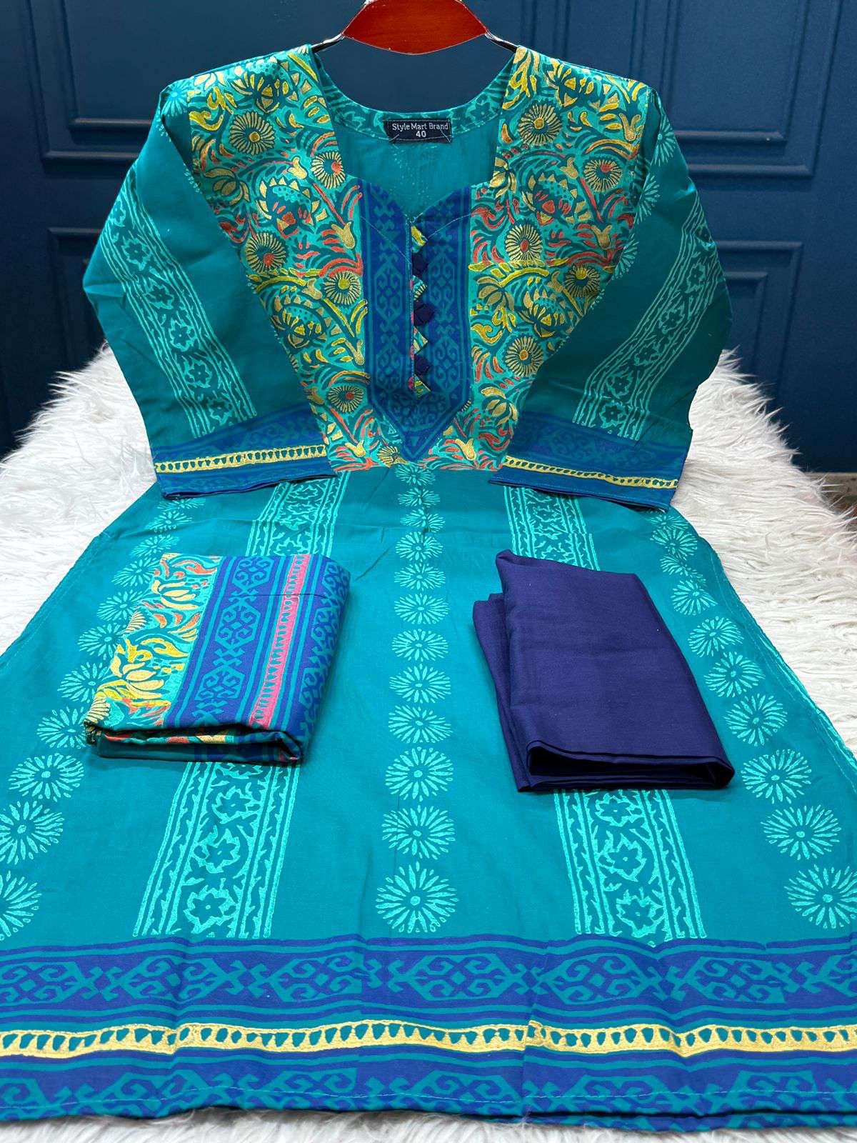 Block Printed Stitched Bexi Boyel - 1200