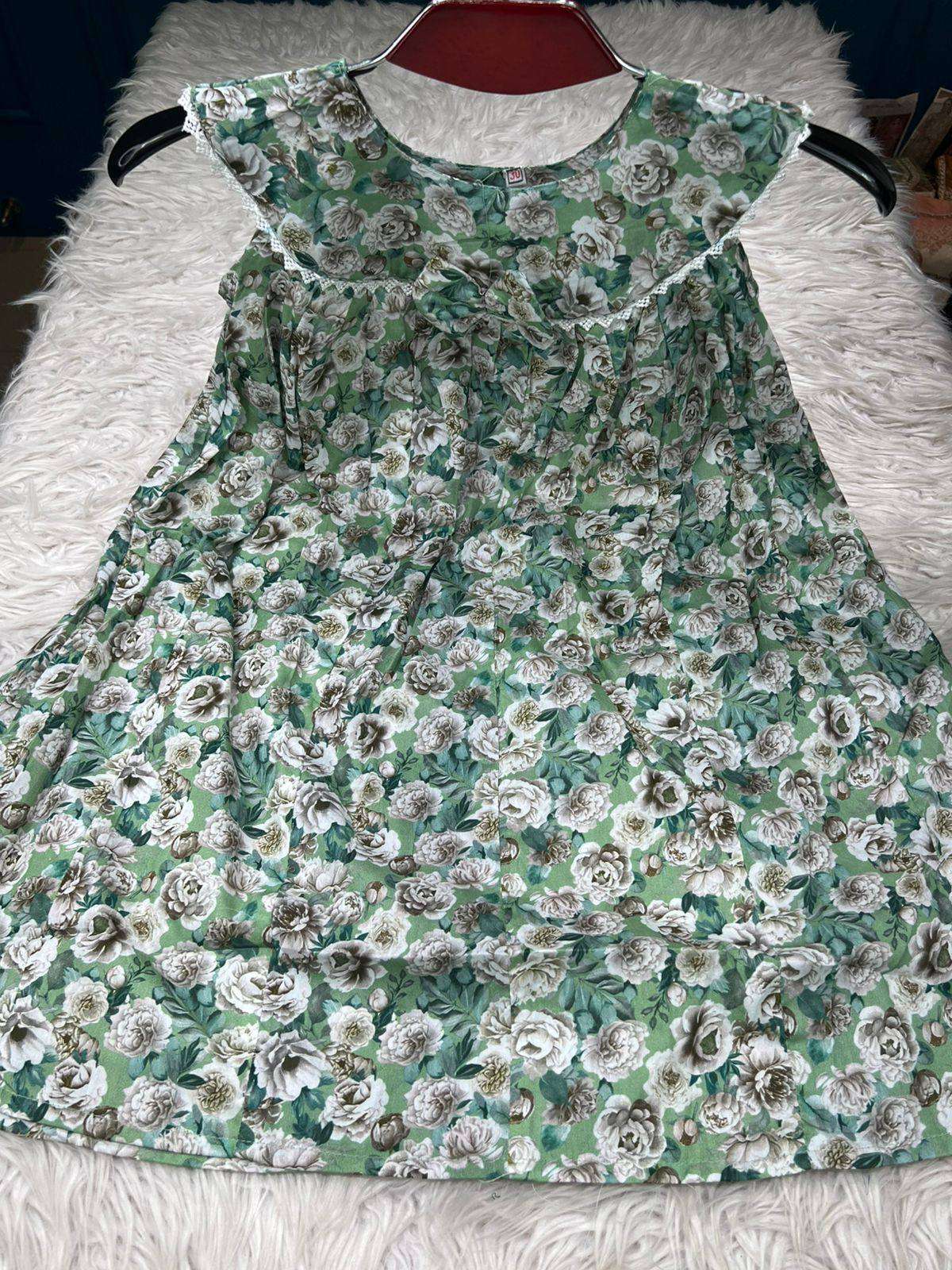 Flowery Mint Baby Frock