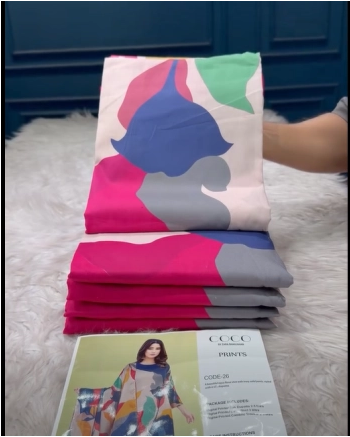 Pakistani Inspired COCO Unstitched EID Cotton Collection - 1150 Multi