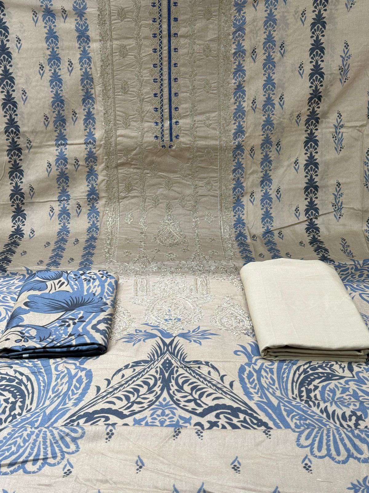 BIN SAEED Brown Unstitched Salwar Kamiz - 1200