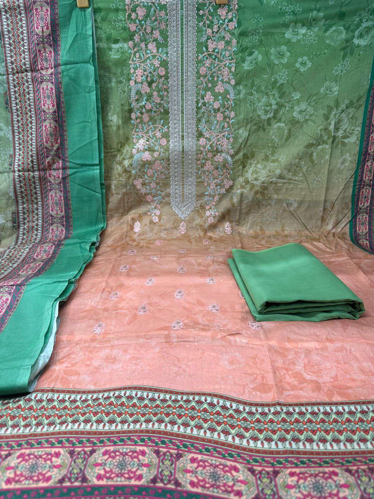 Premium Quality Super Hit unstitched Switch Cotton Dress- Multi Colour 1200