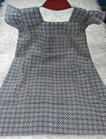 Princess Baby Girl Navy Blue Geometric Frock
