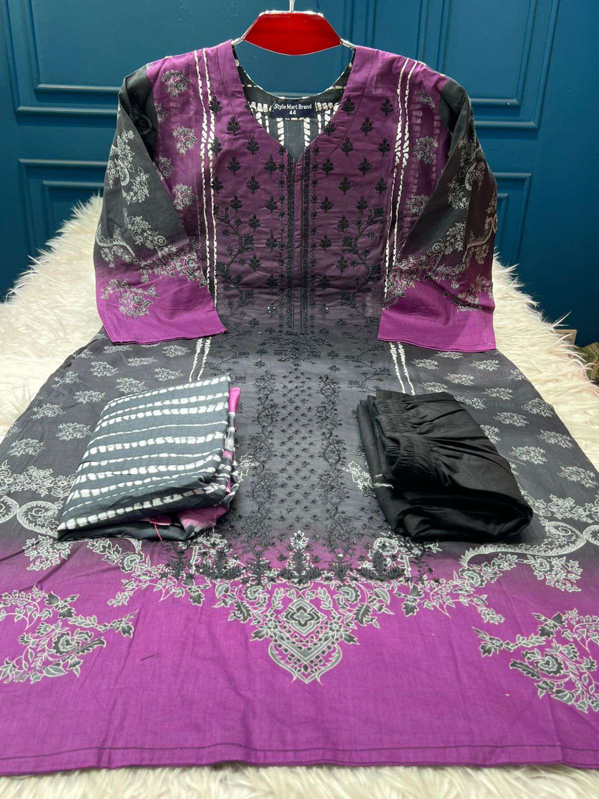 BIN SAEED Purple Stitched Salwar Kamiz - 1350