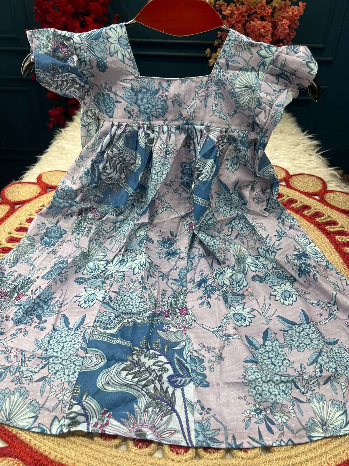 Adorable Cool Blue Baby Frock