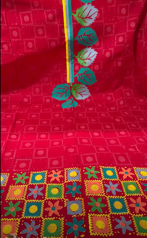 BOISHAKHI Unstitched Wonderful Collection - 1100 Red