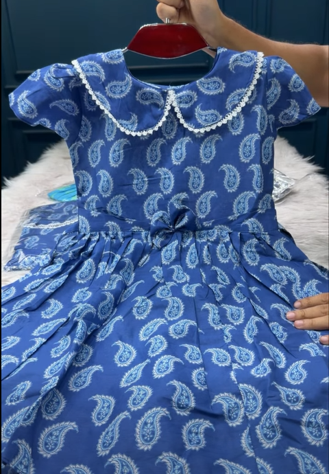 Sea Blue Baby Frock