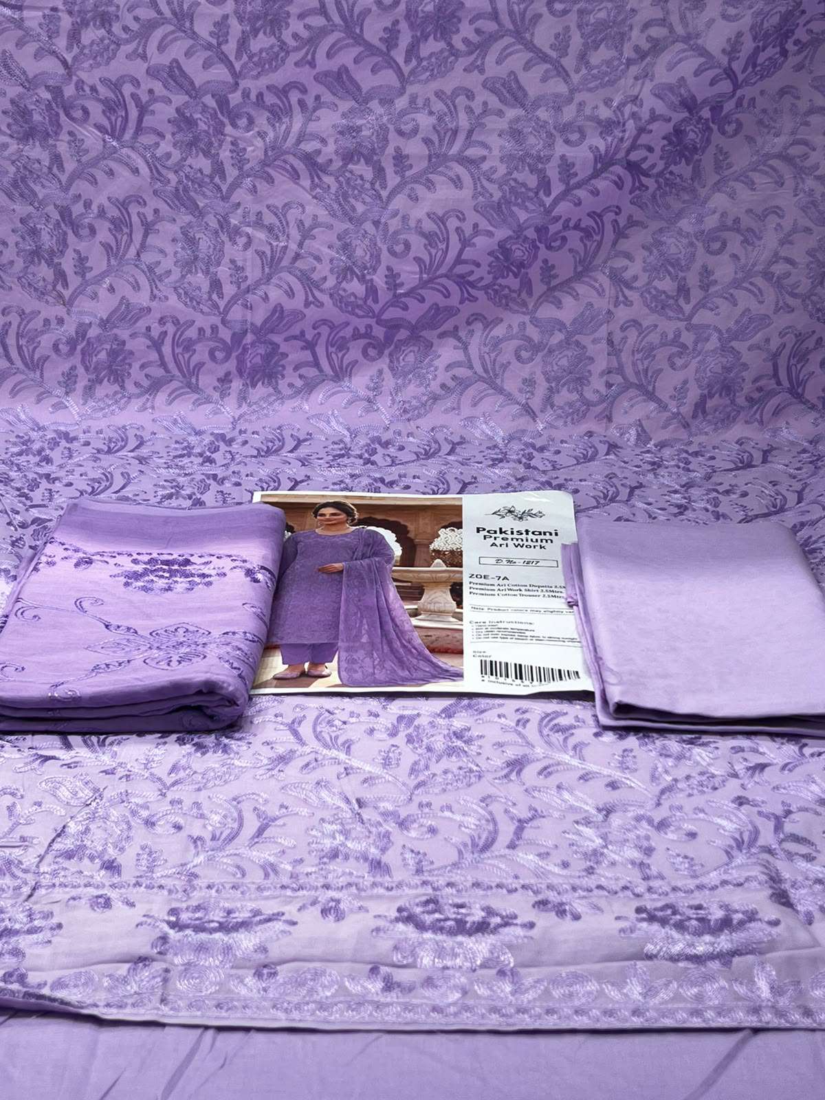 INSPIRED PAKISTANI LAVANDER ARI WORK - 1400